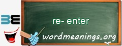 WordMeaning blackboard for re-enter